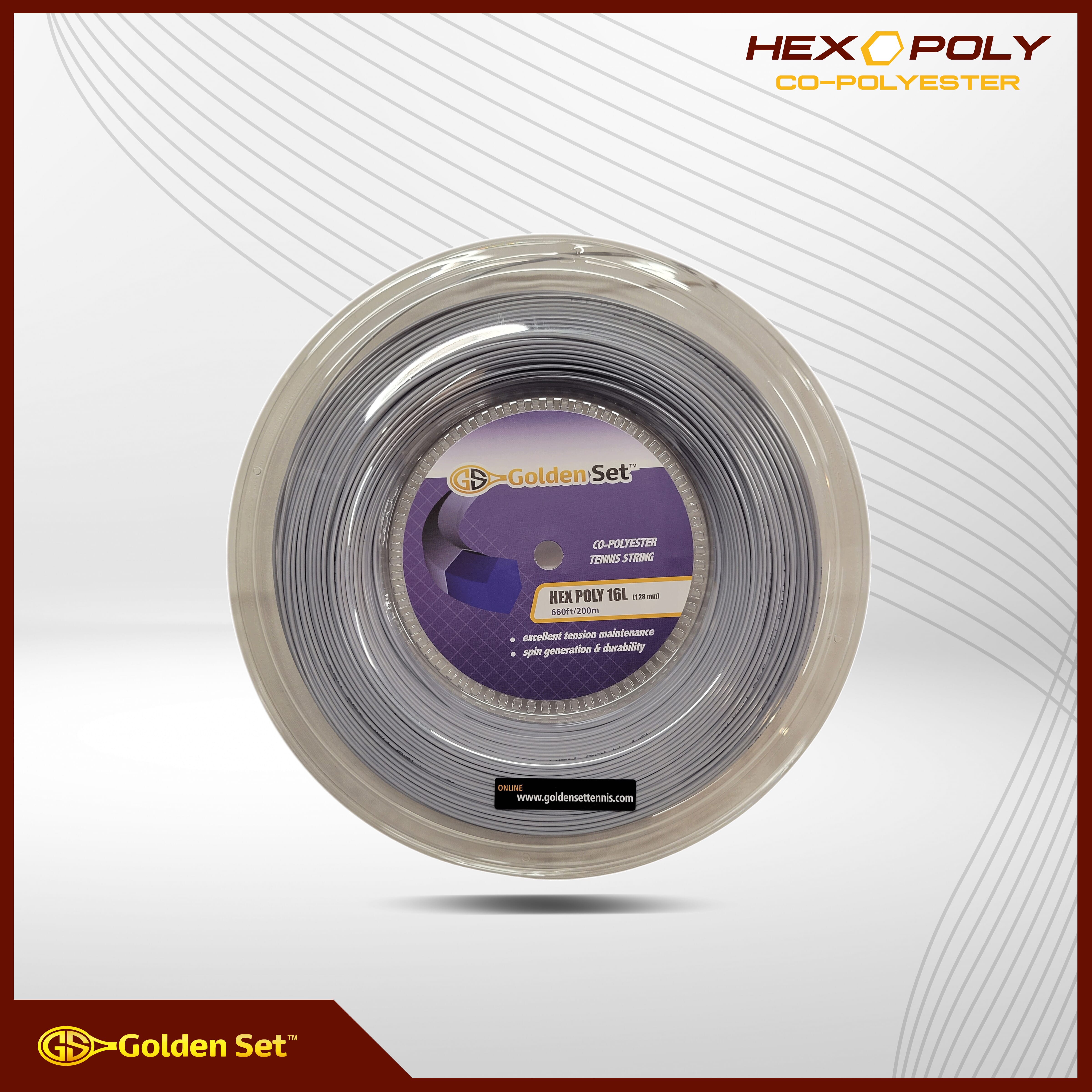 Hexagonal Polyester Tennis String Reels - Hex Poly